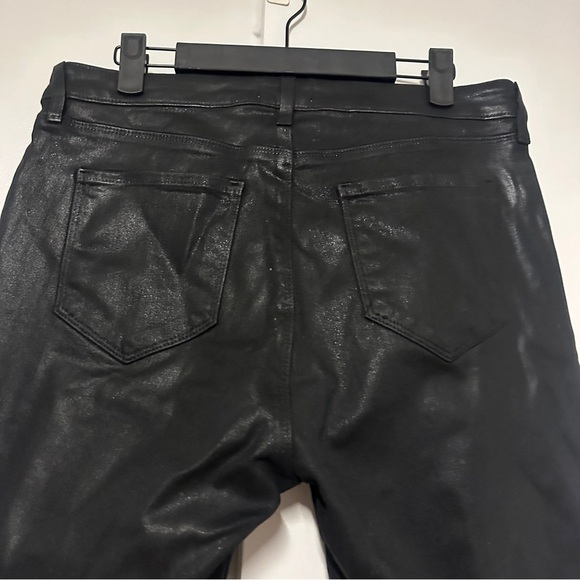 L'agence Jyothi high rise split ankle hem jeans in noir black coated size 31 - Picture 9 of 10